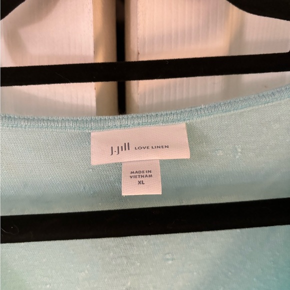 J. Jill Aqua V-Neck Short Sleeve Top - Picture 3 of 7